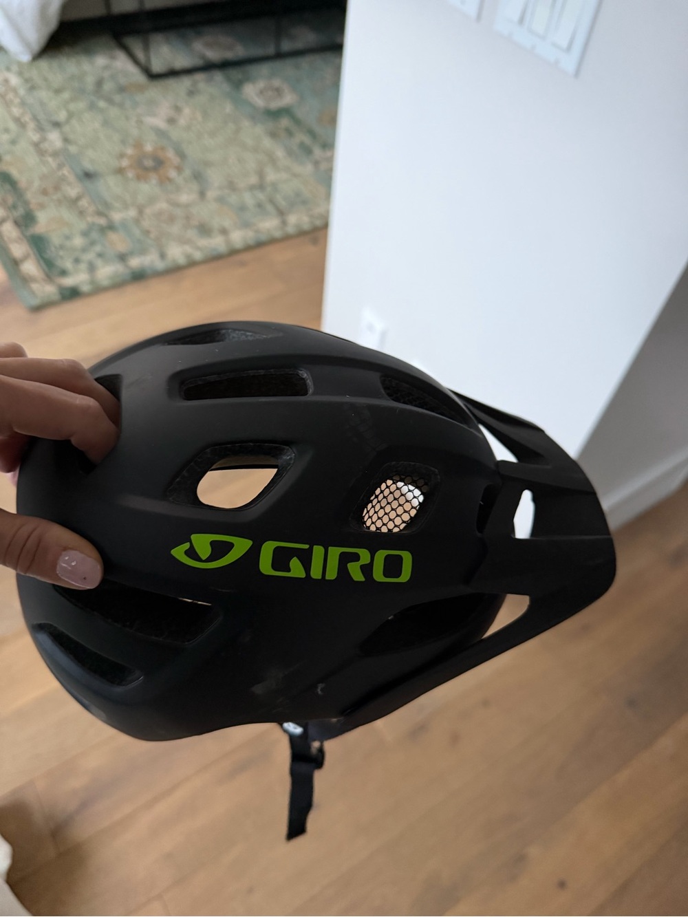 EUC Giro Matte Black VR/AR Helmet Cover with Lime Green Logo - worn once